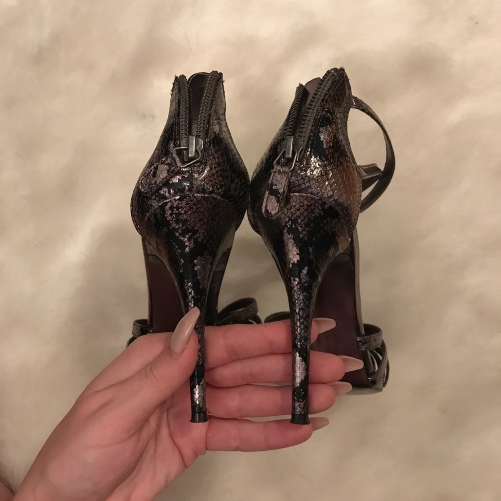 Bebe Python🐍Snake Ankle Strap Sandal - Picture 6 of 8